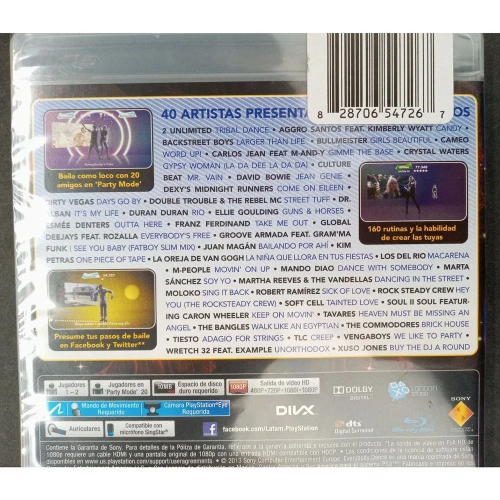 Sony Playstation 3 Everybody Dance 3 Spanish Version New Sealed Teen Video Game